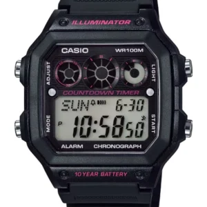 CASIO Men's Digital Black Dial Watch - AE-1300WH-1A2VDF