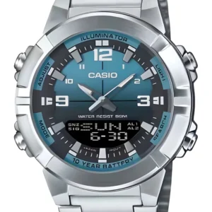 CASIO Men's Analog-Digital Blue Dial Watch - AMW-870DA-2A2VDF