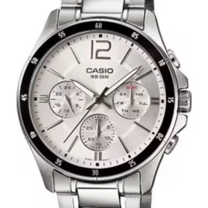 CASIO Men's Analog White Dial Watch - MTP-1374D-7AVDF