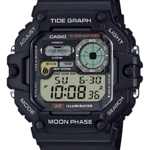 Casio Men's Digital Black Dial Watch - WS-1700H-1AVDF